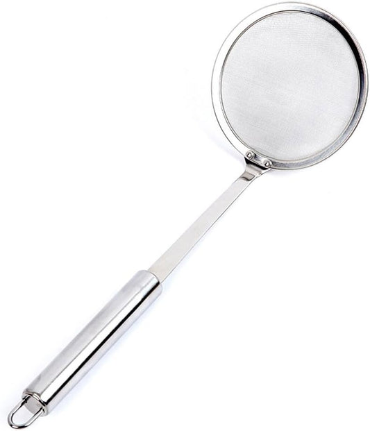 Hot Pot Fat Skimmer Spoon - Stainless Steel Fine Mesh Strainer for Skimming Grease and Foam
