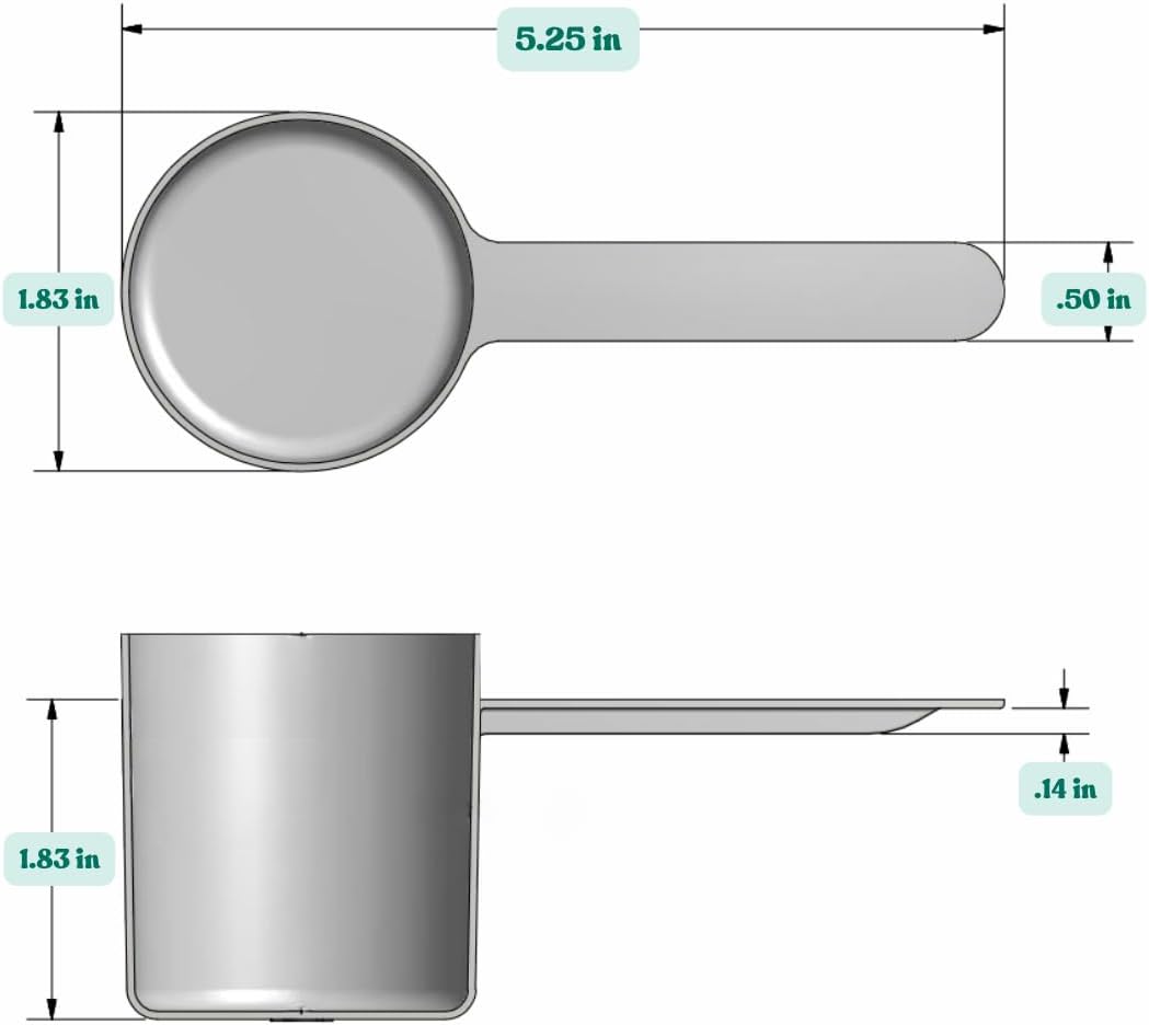 1 Teaspoon (1/3 Tablespoon | 5 mL) Long Handle Plastic Measuring Spoon for Coffee, Protein Powder, Pet Food, Spices, Grains, Dry Goods – Food-Grade BPA-Free (Pack of 1) - Colors A