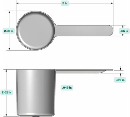 1 Teaspoon (1/3 Tablespoon | 5 mL) Long Handle Plastic Measuring Spoon for Coffee, Protein Powder, Pet Food, Spices, Grains, Dry Goods – Food-Grade BPA-Free (Pack of 1) - Colors A