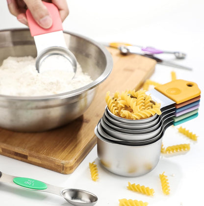 Magnetic Measuring Cups and Magnetic Measuring Spoons Set Stainless Steel