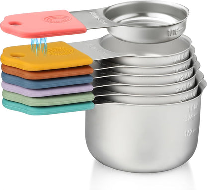 Magnetic Measuring Cups and Magnetic Measuring Spoons Set Stainless Steel