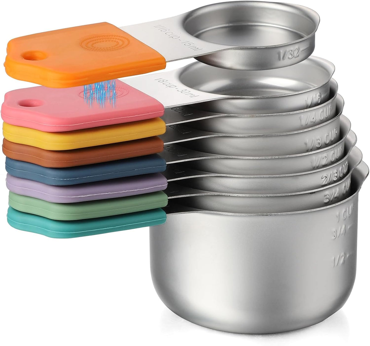 Magnetic Measuring Cups and Magnetic Measuring Spoons Set Stainless Steel