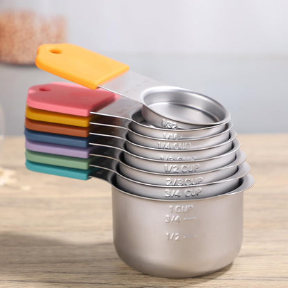 Magnetic Measuring Cups and Magnetic Measuring Spoons Set Stainless Steel