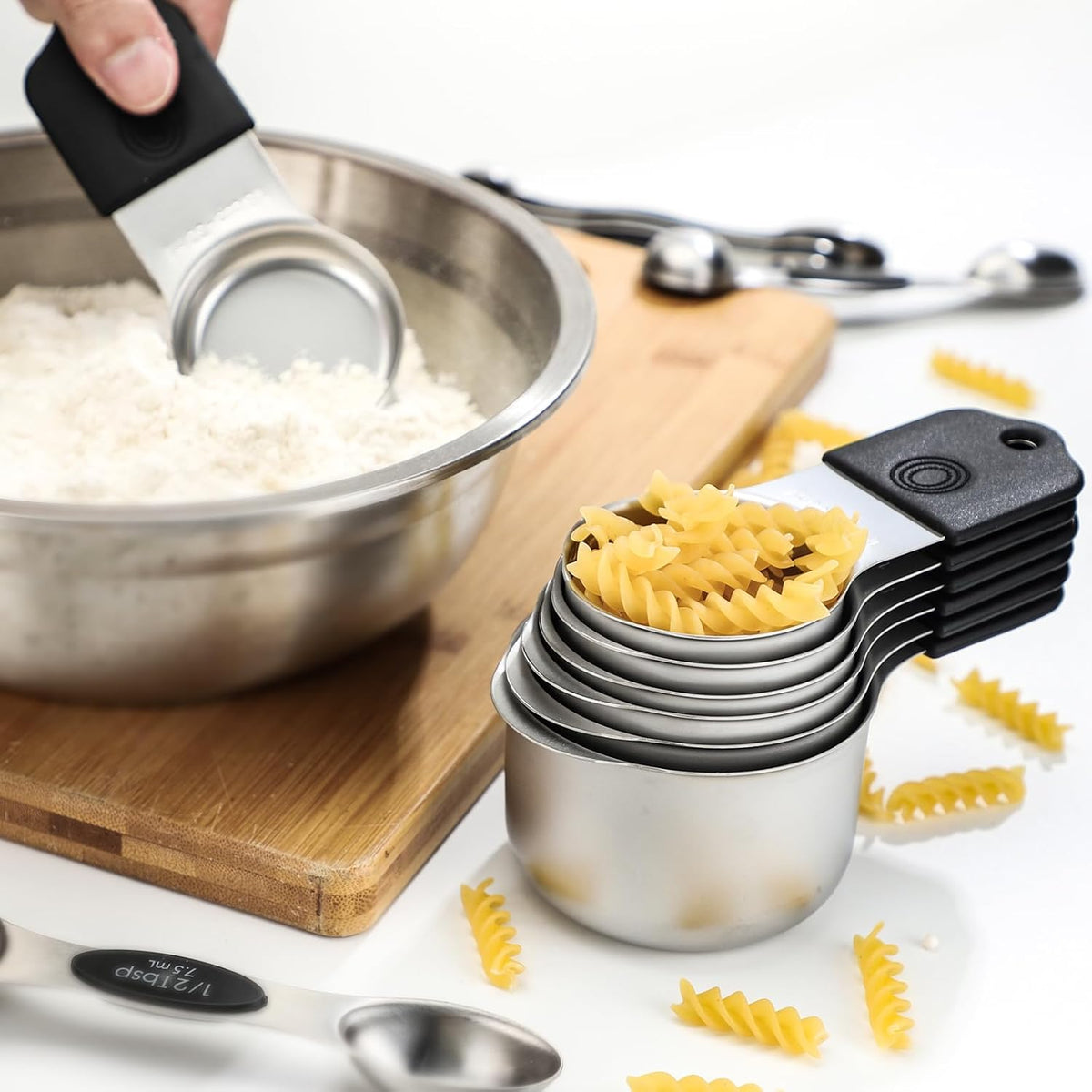 Magnetic Measuring Cups and Magnetic Measuring Spoons Set Stainless Steel