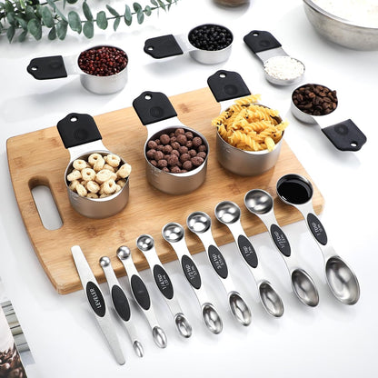 Magnetic Measuring Cups and Magnetic Measuring Spoons Set Stainless Steel