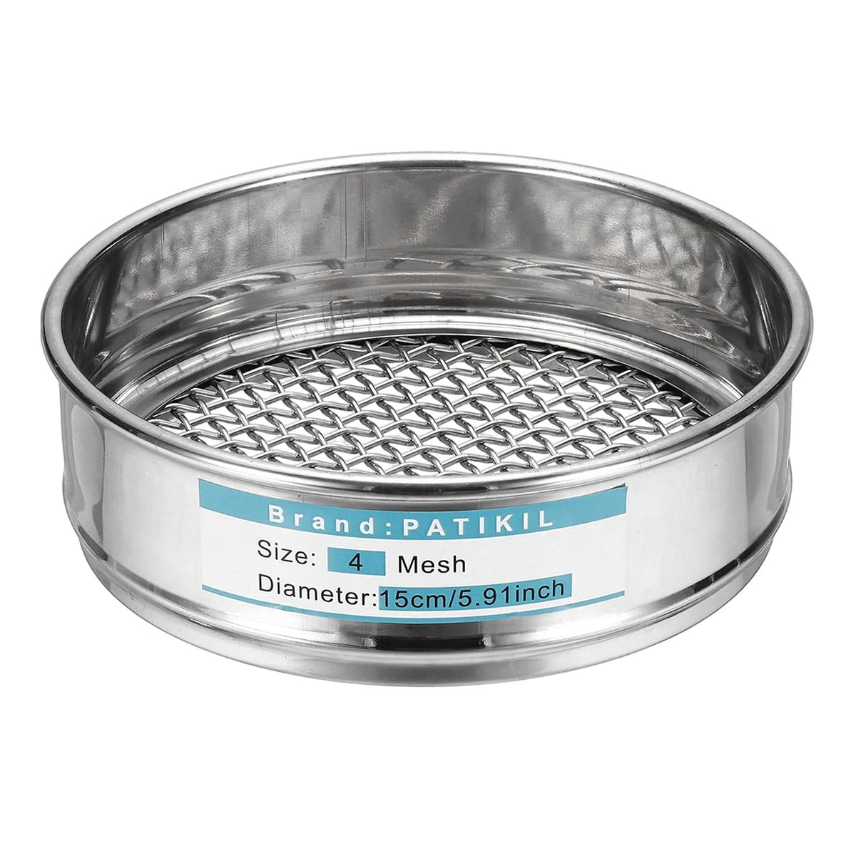 20 Mesh(0.9mm) Lab Sieve, 5.9"(15cm) Diameter Sifting Screen 304 Stainless Steel Wire Cloth Fine Mesh Sieve for Industrial Laboratory Home Soil Sifter Dry Sift Screens Hash - Colors B