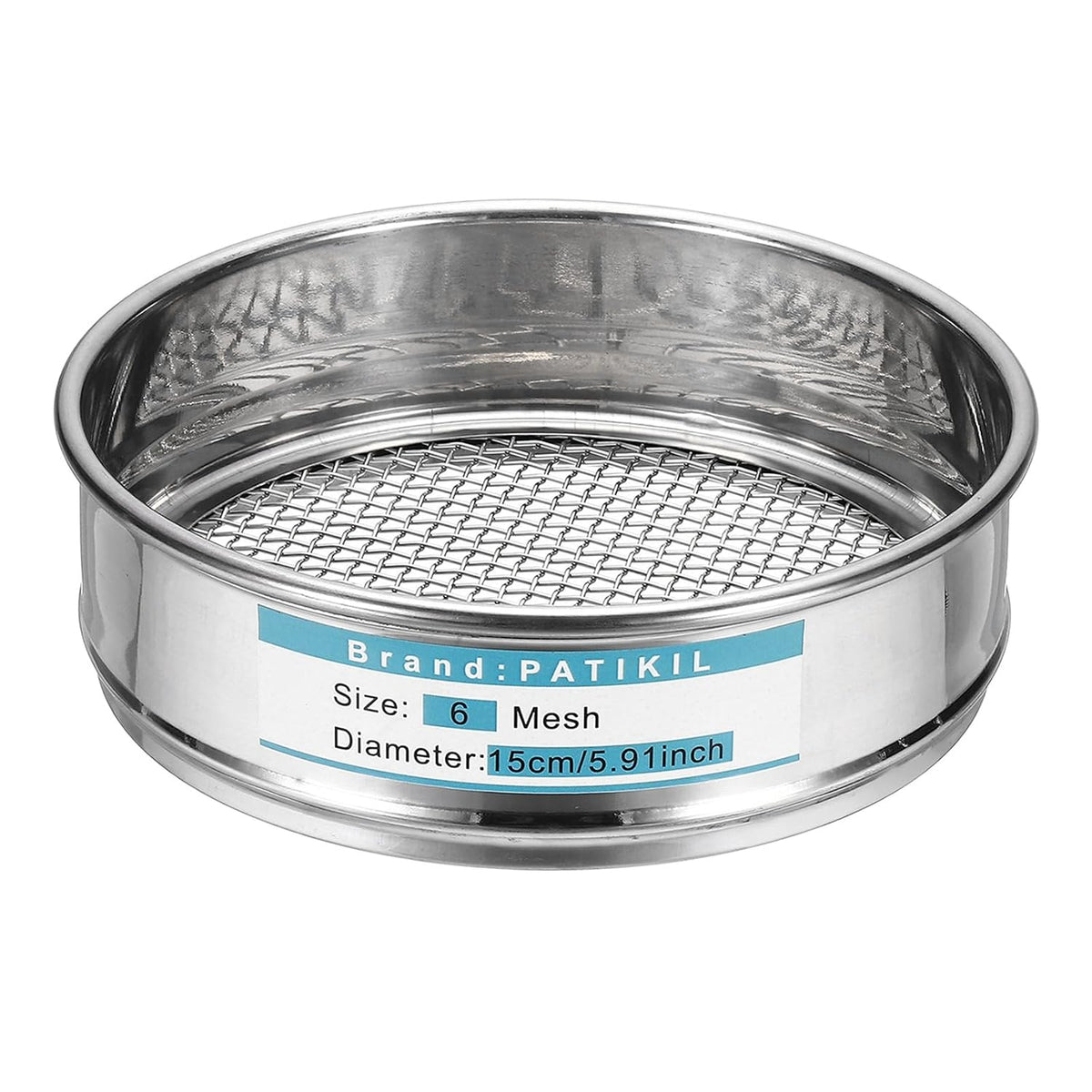 20 Mesh(0.9mm) Lab Sieve, 5.9"(15cm) Diameter Sifting Screen 304 Stainless Steel Wire Cloth Fine Mesh Sieve for Industrial Laboratory Home Soil Sifter Dry Sift Screens Hash - Colors B