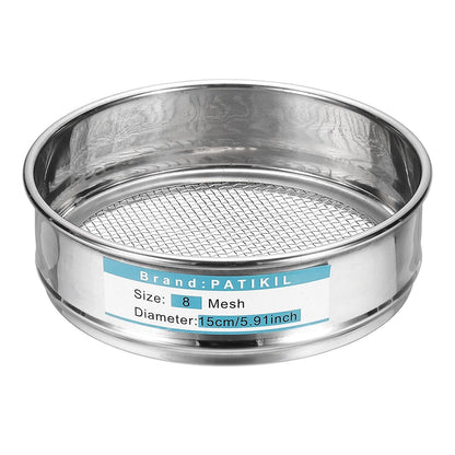 20 Mesh(0.9mm) Lab Sieve, 5.9"(15cm) Diameter Sifting Screen 304 Stainless Steel Wire Cloth Fine Mesh Sieve for Industrial Laboratory Home Soil Sifter Dry Sift Screens Hash - Colors B