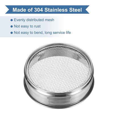 20 Mesh(0.9mm) Lab Sieve, 5.9"(15cm) Diameter Sifting Screen 304 Stainless Steel Wire Cloth Fine Mesh Sieve for Industrial Laboratory Home Soil Sifter Dry Sift Screens Hash - Colors B