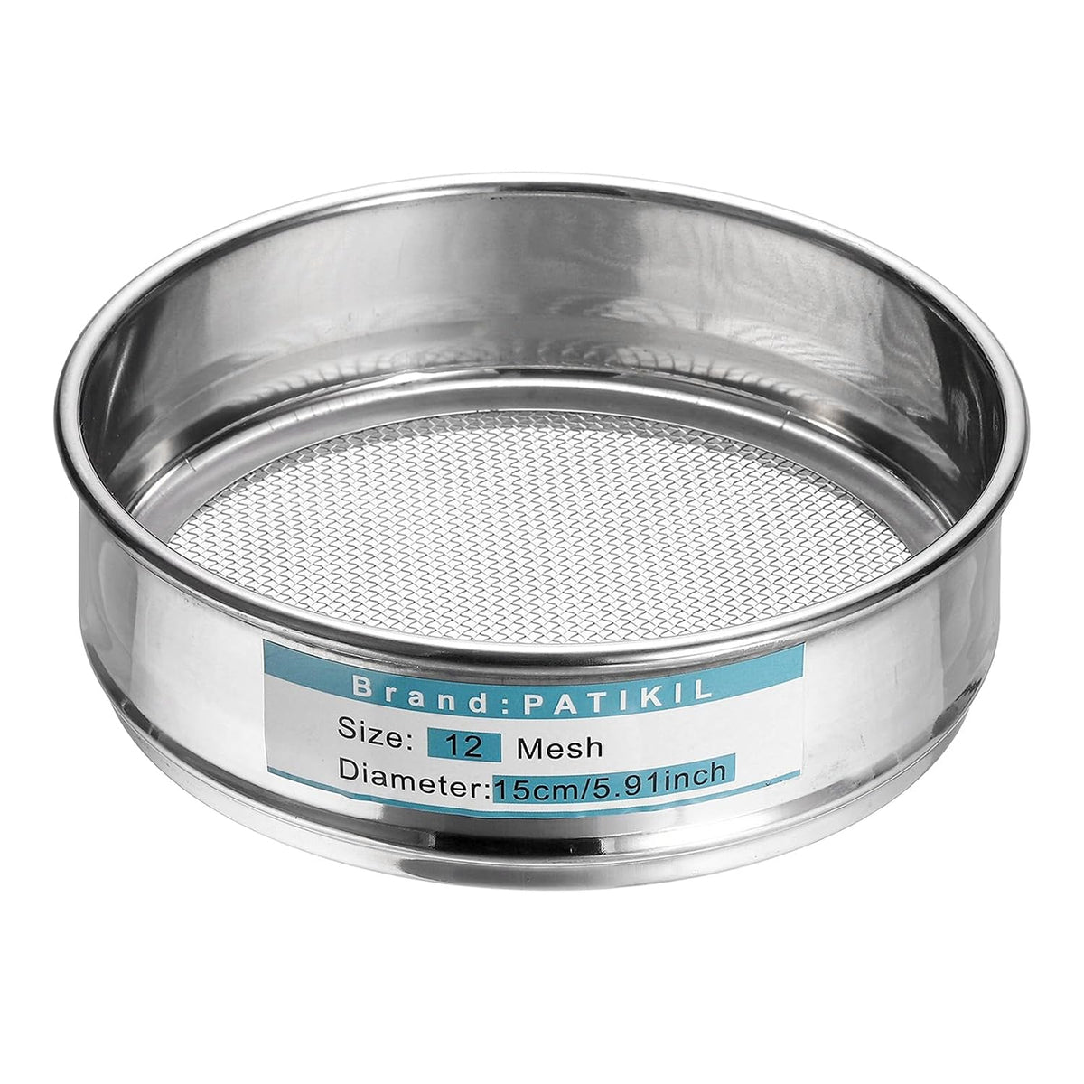 20 Mesh(0.9mm) Lab Sieve, 5.9"(15cm) Diameter Sifting Screen 304 Stainless Steel Wire Cloth Fine Mesh Sieve for Industrial Laboratory Home Soil Sifter Dry Sift Screens Hash - Colors B