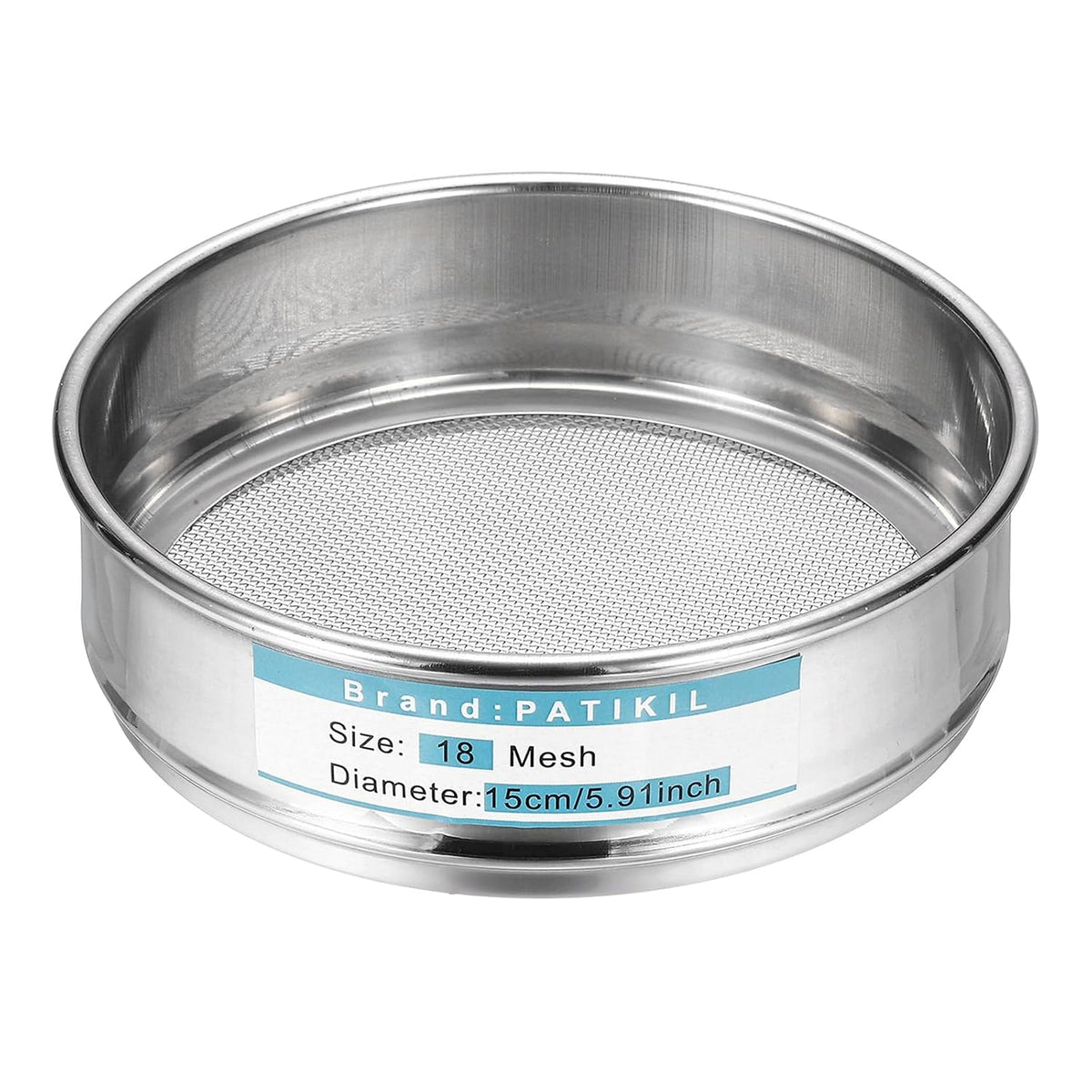 20 Mesh(0.9mm) Lab Sieve, 5.9"(15cm) Diameter Sifting Screen 304 Stainless Steel Wire Cloth Fine Mesh Sieve for Industrial Laboratory Home Soil Sifter Dry Sift Screens Hash - Colors B