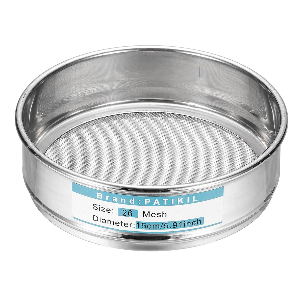 20 Mesh(0.9mm) Lab Sieve, 5.9"(15cm) Diameter Sifting Screen 304 Stainless Steel Wire Cloth Fine Mesh Sieve for Industrial Laboratory Home Soil Sifter Dry Sift Screens Hash - Colors B