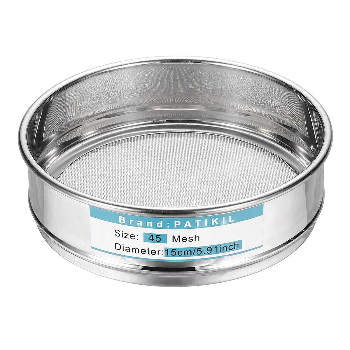 20 Mesh(0.9mm) Lab Sieve, 5.9"(15cm) Diameter Sifting Screen 304 Stainless Steel Wire Cloth Fine Mesh Sieve for Industrial Laboratory Home Soil Sifter Dry Sift Screens Hash - Colors B