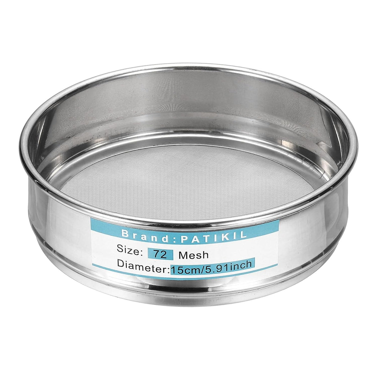 20 Mesh(0.9mm) Lab Sieve, 5.9"(15cm) Diameter Sifting Screen 304 Stainless Steel Wire Cloth Fine Mesh Sieve for Industrial Laboratory Home Soil Sifter Dry Sift Screens Hash - Colors B