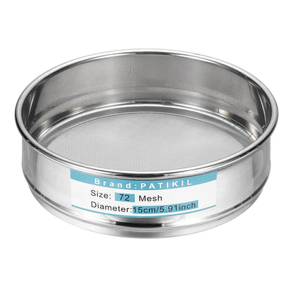 20 Mesh(0.9mm) Lab Sieve, 5.9"(15cm) Diameter Sifting Screen 304 Stainless Steel Wire Cloth Fine Mesh Sieve for Industrial Laboratory Home Soil Sifter Dry Sift Screens Hash - Colors B