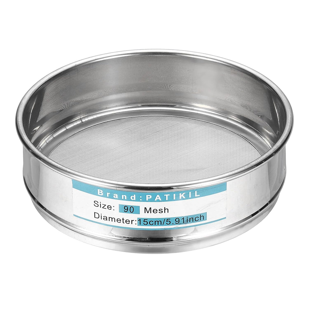 20 Mesh(0.9mm) Lab Sieve, 5.9"(15cm) Diameter Sifting Screen 304 Stainless Steel Wire Cloth Fine Mesh Sieve for Industrial Laboratory Home Soil Sifter Dry Sift Screens Hash - Colors B