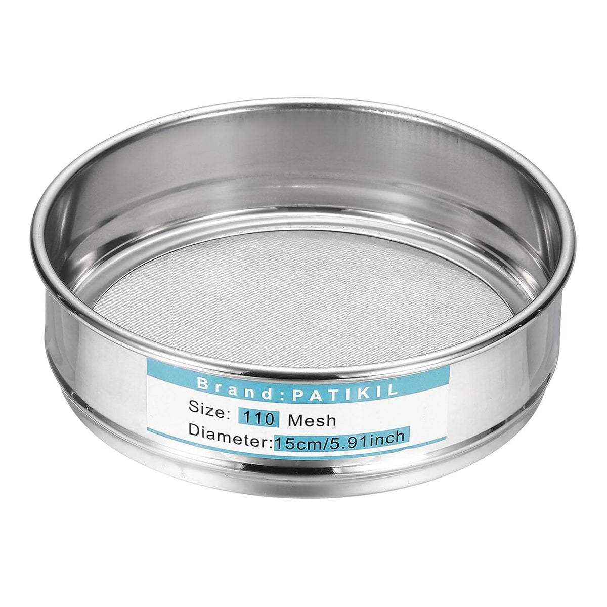 20 Mesh(0.9mm) Lab Sieve, 5.9"(15cm) Diameter Sifting Screen 304 Stainless Steel Wire Cloth Fine Mesh Sieve for Industrial Laboratory Home Soil Sifter Dry Sift Screens Hash - Colors B