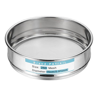 20 Mesh(0.9mm) Lab Sieve, 5.9"(15cm) Diameter Sifting Screen 304 Stainless Steel Wire Cloth Fine Mesh Sieve for Industrial Laboratory Home Soil Sifter Dry Sift Screens Hash - Colors B