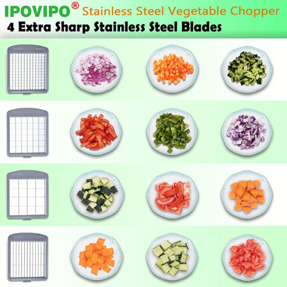 Vegetable Chopper Veggie Cutter Onion Food Potato Dicer with Container