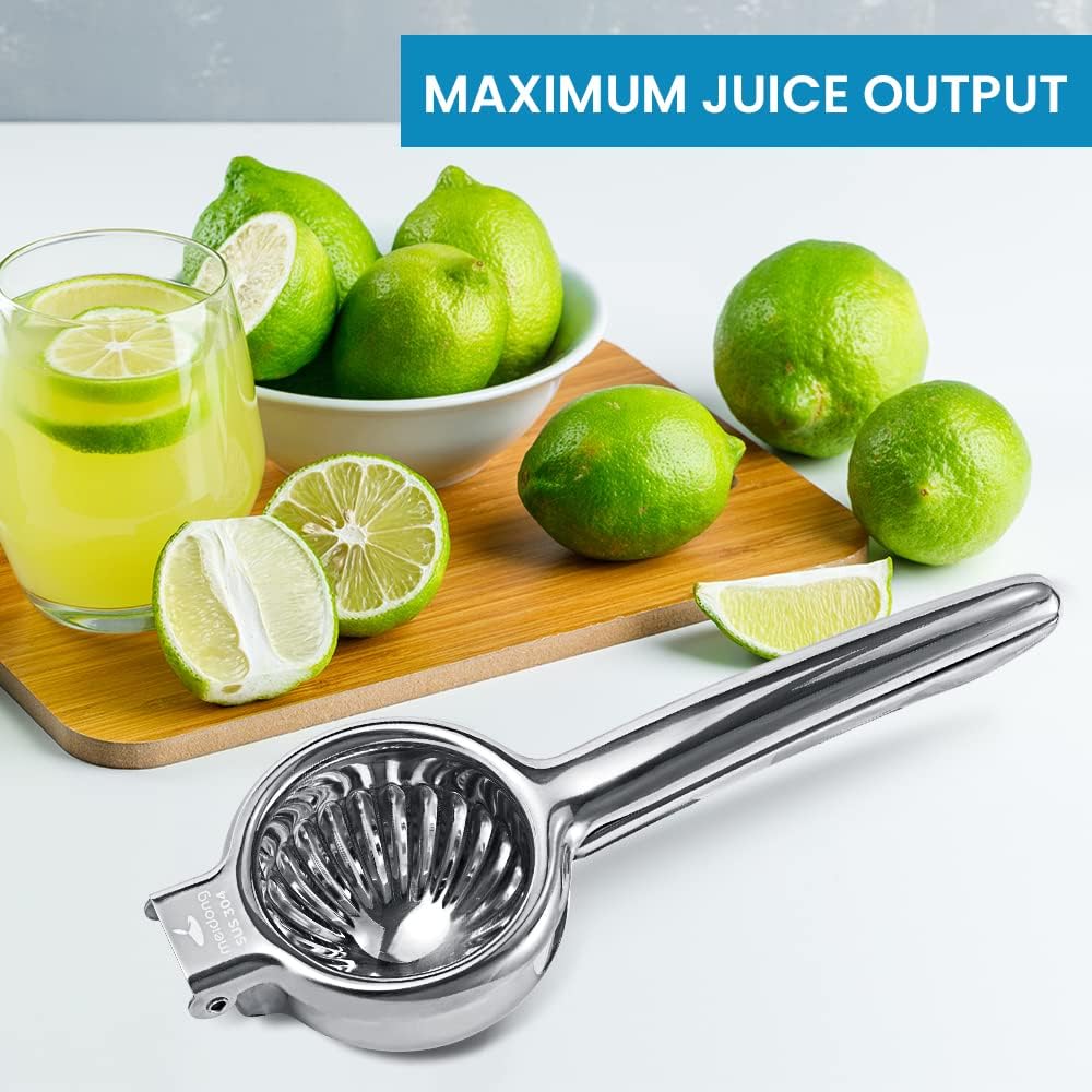 Upgraded Lemon Squeezer Super Stainless Steel 304 Hand Press Juicer Manual Citrus for Juicing Lemon ＆ Limes, Vegetables