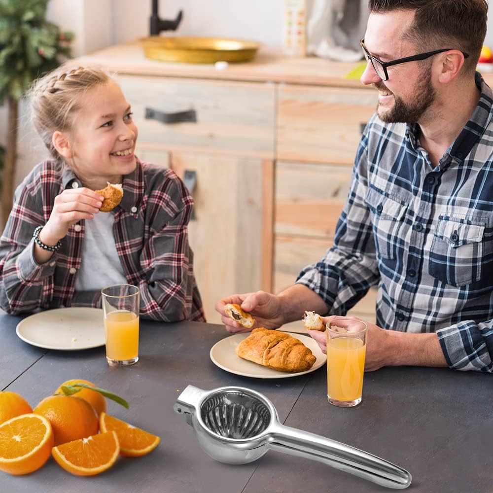 Upgraded Lemon Squeezer Super Stainless Steel 304 Hand Press Juicer Manual Citrus for Juicing Lemon ＆ Limes, Vegetables