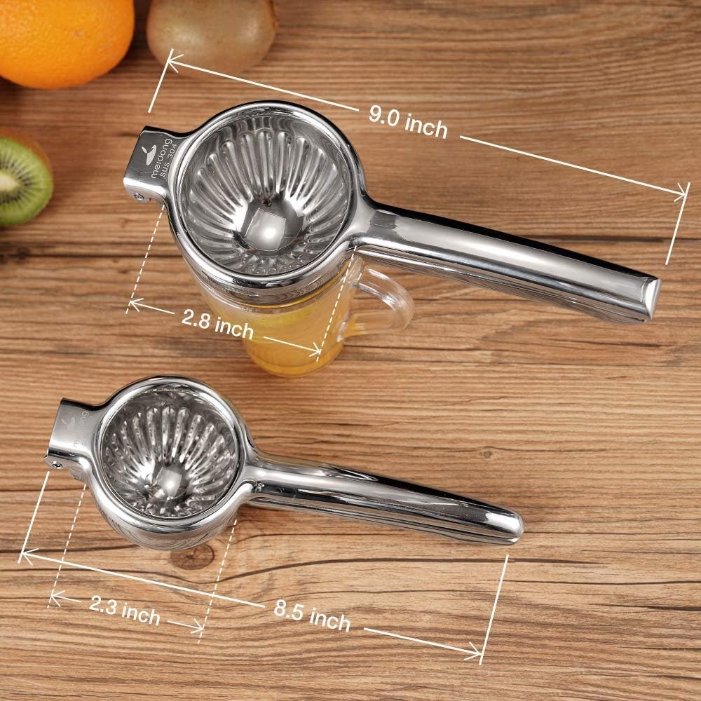Upgraded Lemon Squeezer Super Stainless Steel 304 Hand Press Juicer Manual Citrus for Juicing Lemon ＆ Limes, Vegetables