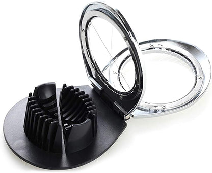 Egg Cutter, Stainless Steel Cutter Wire with 3 Slicing Styles, Manual Egg Slicer Kitchen Helper for Hard Boiled Eggs, Strawberry, Fruit Garnish Slicer, Labor Saving