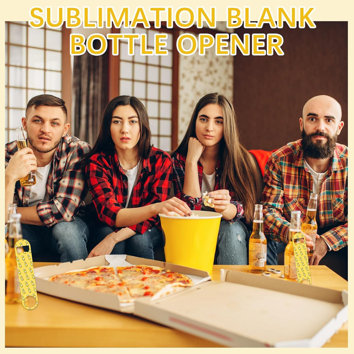 Sublimation Blank Bottle Opener,White Stainless Steel Beer Opener,Credit Card Size, 2.09x3.35 Inch,Perfect Presents for Christmas,Wedding, Father's Day,Suitable for Bar,Kitchen, Restaurant