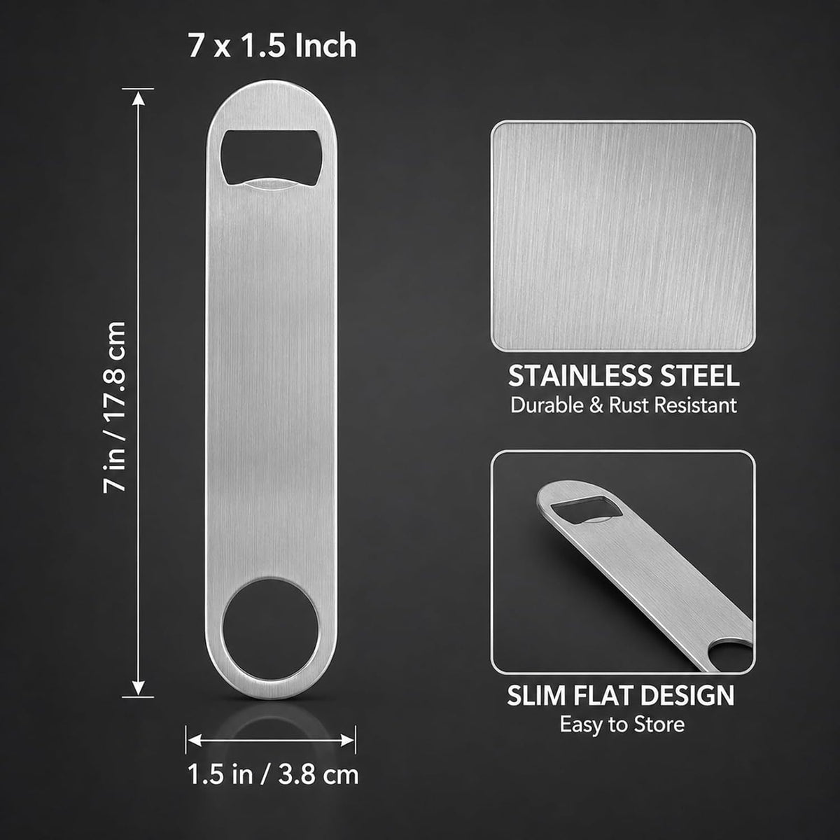 Sublimation Blank Bottle Opener,White Stainless Steel Beer Opener,Credit Card Size, 2.09x3.35 Inch,Perfect Presents for Christmas,Wedding, Father's Day,Suitable for Bar,Kitchen, Restaurant