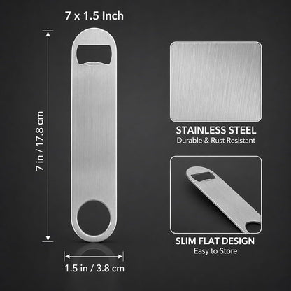 Sublimation Blank Bottle Opener,White Stainless Steel Beer Opener,Credit Card Size, 2.09x3.35 Inch,Perfect Presents for Christmas,Wedding, Father's Day,Suitable for Bar,Kitchen, Restaurant