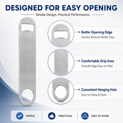 Sublimation Blank Bottle Opener,White Stainless Steel Beer Opener,Credit Card Size, 2.09x3.35 Inch,Perfect Presents for Christmas,Wedding, Father's Day,Suitable for Bar,Kitchen, Restaurant