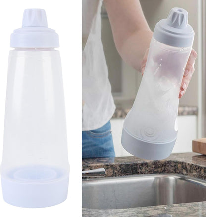 Effortless Pancake Batter Dispenser | 1000ML Squeeze Shaker with Mixing Ball & Wire Whisk | No Lump, Non Stick | Ideal for Crepes, Waffles & Baking