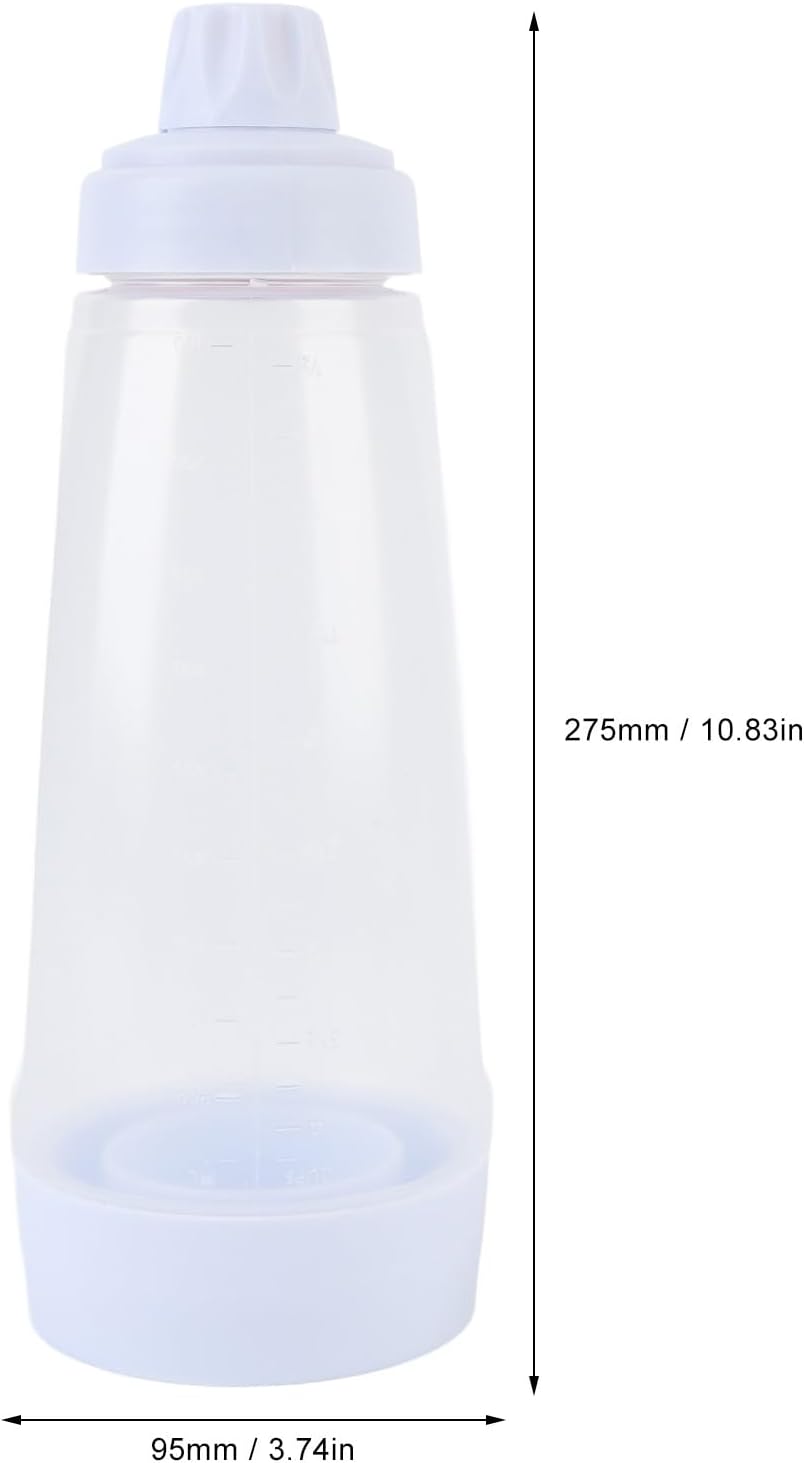 Effortless Pancake Batter Dispenser | 1000ML Squeeze Shaker with Mixing Ball & Wire Whisk | No Lump, Non Stick | Ideal for Crepes, Waffles & Baking