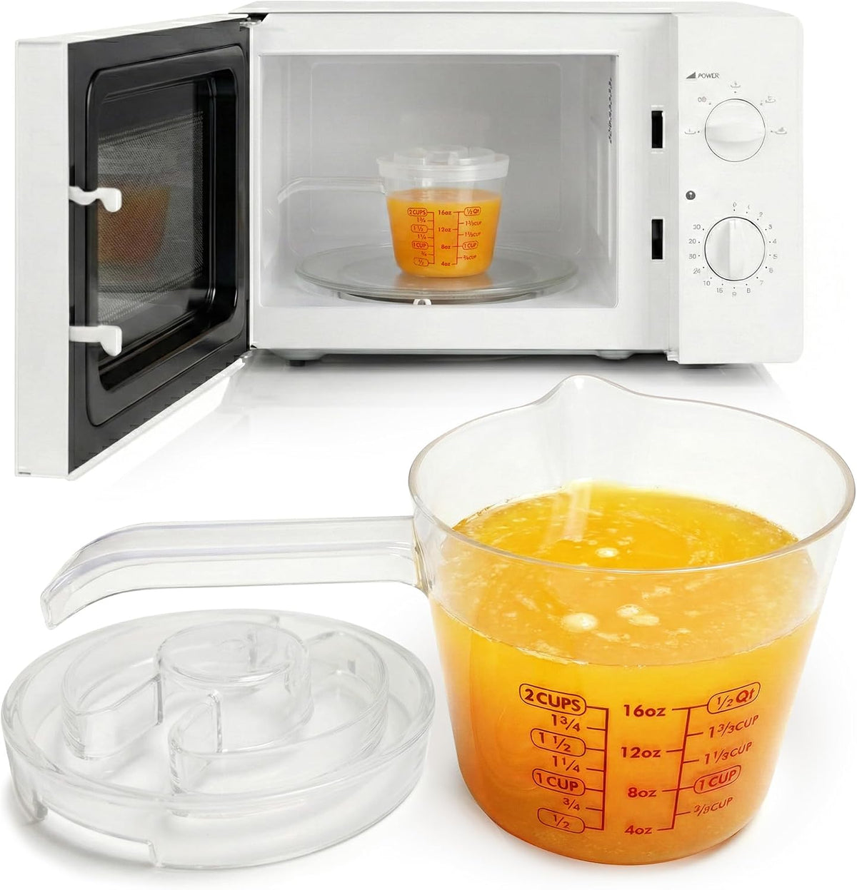 Microwavable Measuring Cup, 2 Cup, Clear