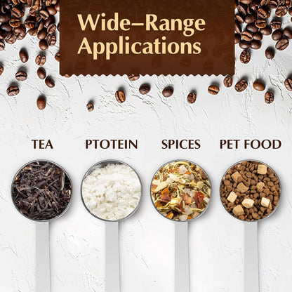 4ps Coffee Scoop, 15 & 30 ML Stainless Steel Tablespoon Measuring Spoon, Long Handle Tablespoon for Ground Coffee Tea Protein Powder Espresso