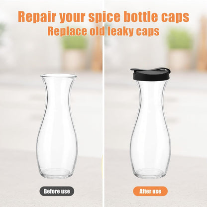 2pcs Silicone Replacement Lids for Good Seasons Salad Dressing Cruet Bottle