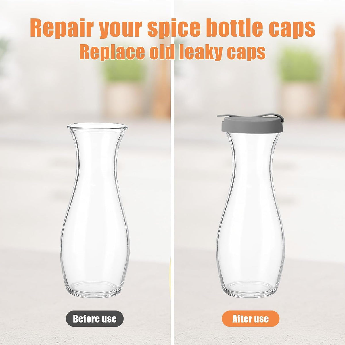 2pcs Silicone Replacement Lids for Good Seasons Salad Dressing Cruet Bottle