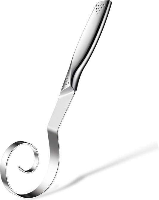 Seamless Danish Dough Whisk Stainless Steel Bread Sourdough Whisks for Cooking, Whisking, Pizza, Pastry, Cake Batter, Biscuits,Dishwasher Safe Dutch Whisk 10"