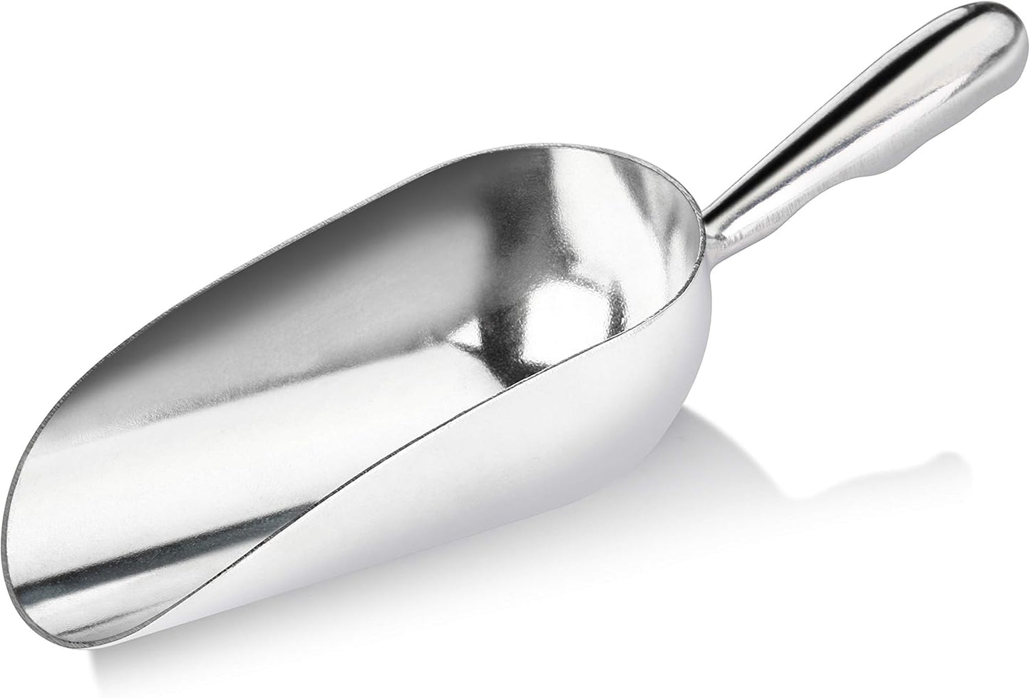 34509 One-Piece Cast Aluminum Round Bottom Bar Ice Flour Utility Scoop, 5-Ounce, Silver (Hand Wash Only)