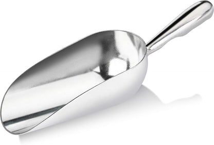 34509 One-Piece Cast Aluminum Round Bottom Bar Ice Flour Utility Scoop, 5-Ounce, Silver (Hand Wash Only)