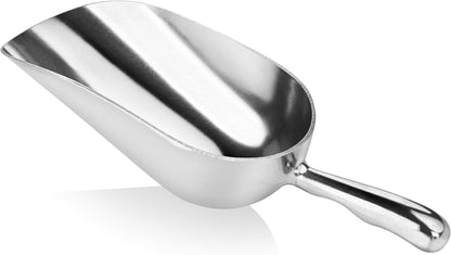 34509 One-Piece Cast Aluminum Round Bottom Bar Ice Flour Utility Scoop, 5-Ounce, Silver (Hand Wash Only)