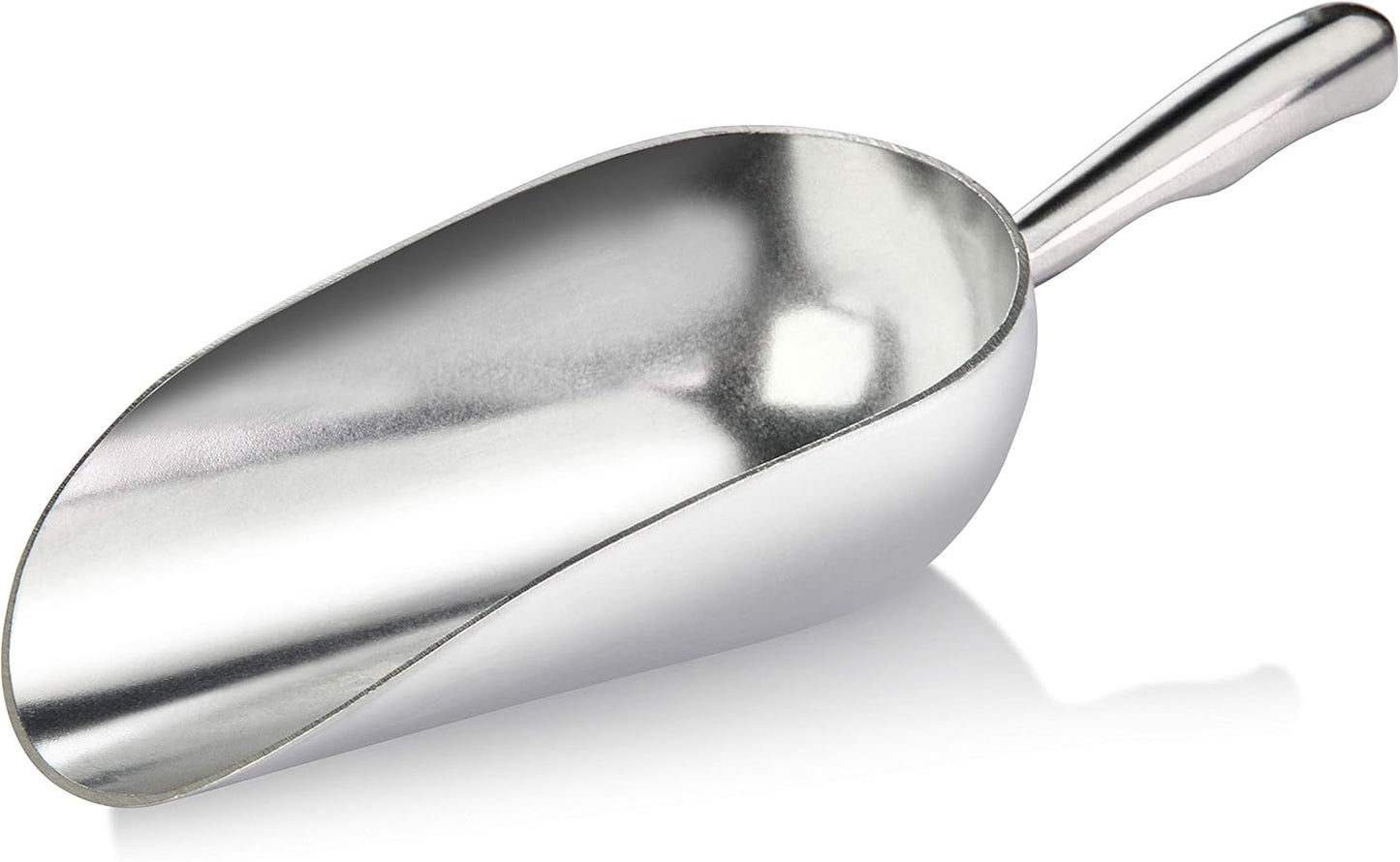 34509 One-Piece Cast Aluminum Round Bottom Bar Ice Flour Utility Scoop, 5-Ounce, Silver (Hand Wash Only)