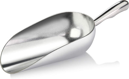34509 One-Piece Cast Aluminum Round Bottom Bar Ice Flour Utility Scoop, 5-Ounce, Silver (Hand Wash Only)