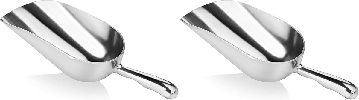 34509 One-Piece Cast Aluminum Round Bottom Bar Ice Flour Utility Scoop, 5-Ounce, Silver (Hand Wash Only)