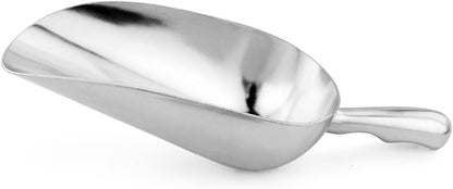 34509 One-Piece Cast Aluminum Round Bottom Bar Ice Flour Utility Scoop, 5-Ounce, Silver (Hand Wash Only)