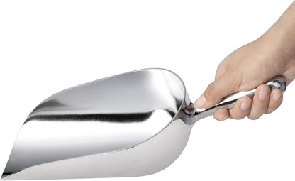 34509 One-Piece Cast Aluminum Round Bottom Bar Ice Flour Utility Scoop, 5-Ounce, Silver (Hand Wash Only)