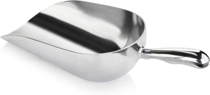 34509 One-Piece Cast Aluminum Round Bottom Bar Ice Flour Utility Scoop, 5-Ounce, Silver (Hand Wash Only)