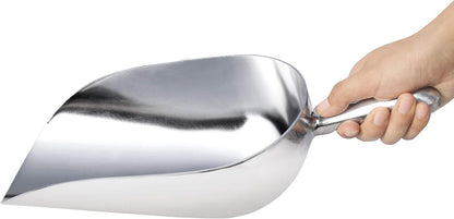 34509 One-Piece Cast Aluminum Round Bottom Bar Ice Flour Utility Scoop, 5-Ounce, Silver (Hand Wash Only)