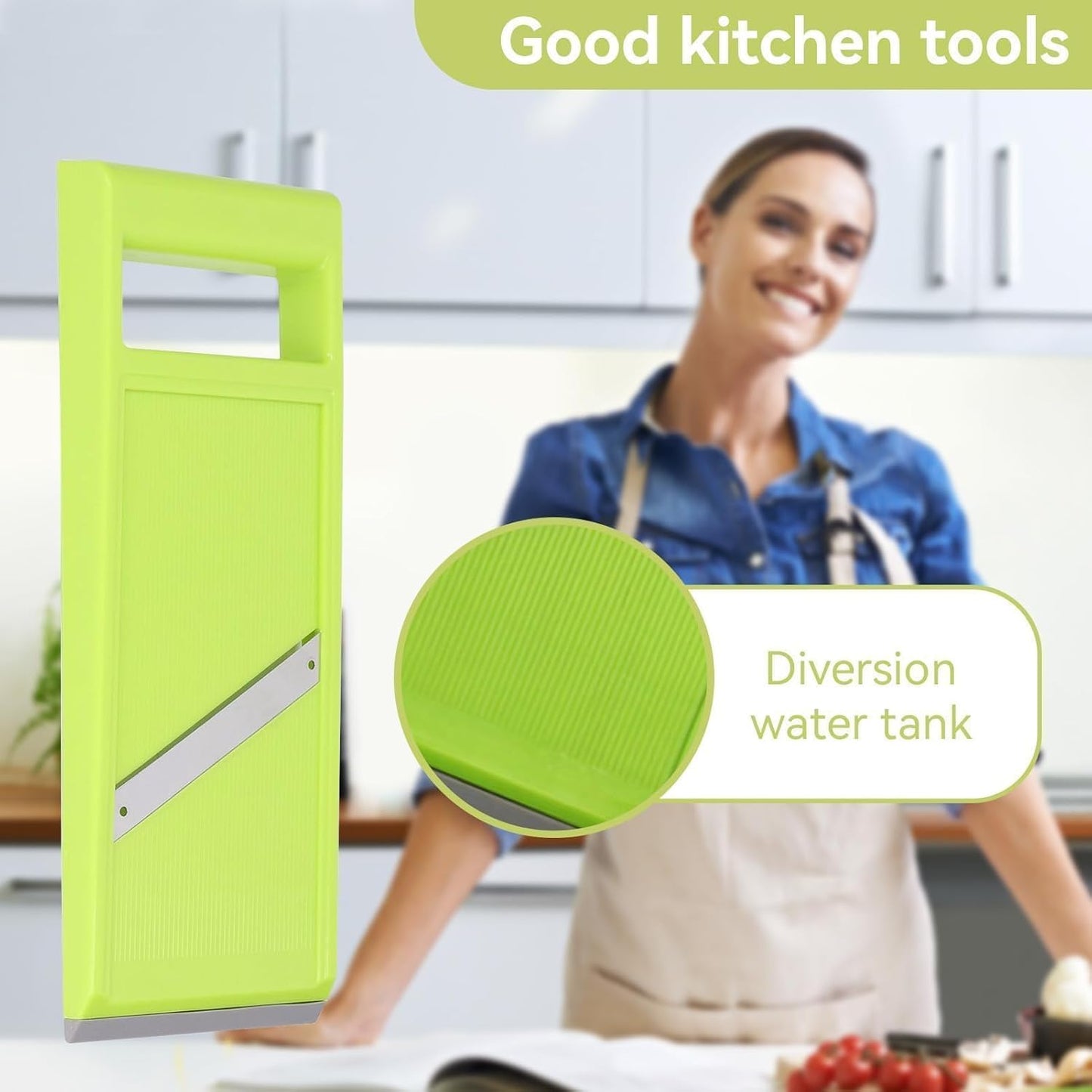 Vegetable Slicer, Handheld Slicer Stainless Steel Mandoline French Fry Cutter Manual Slicer for Kitchen Handheld Slicer for Food Vegetables French Fry Slicer and Cutter Potato Slicer for Chips