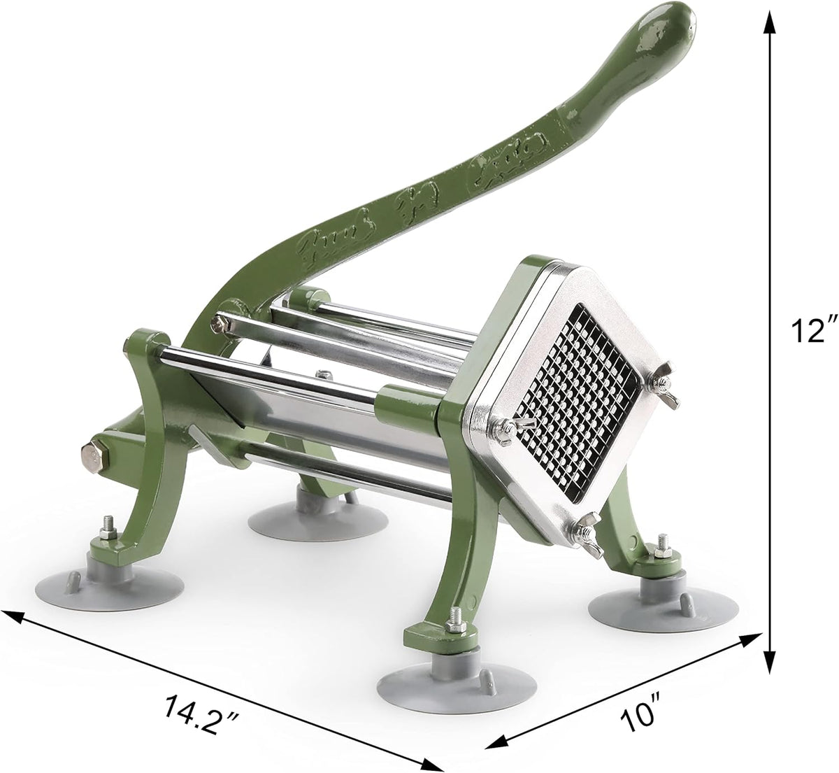 37340 Commercial Restaurant French Fry Cutter with Suction Feet, 1/4-Inch